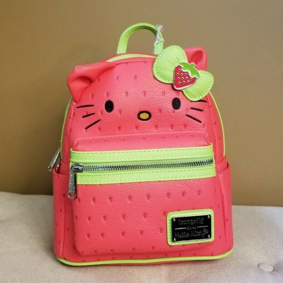 Hello Kitty Handbags - Hello Kitty Loungefly Strawberry Backpack NEW